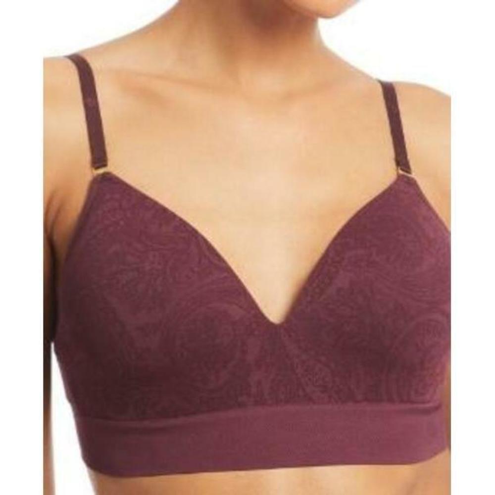 Lauren Ralph Lauren Women's Wireless Purple Plunge-Neck Bra L